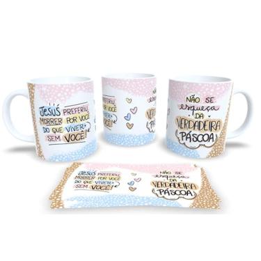 Imagem de Canecas Branca de Porcelana Personalizadas Pascoa 8 (Pascoa 136)