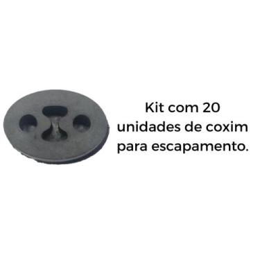 Imagem de Kit 20 Unidades Borracha Escapamento Carro Palio/Siena/Strada - VABADU