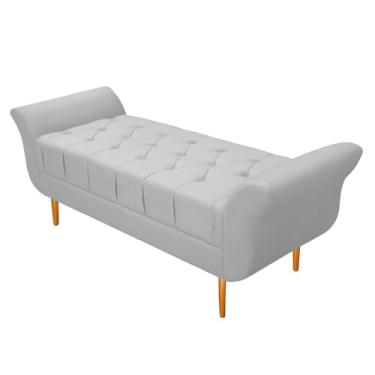 Imagem de Recamier Estofado Ari 160 cm Queen Size Corano Branco - Amarena Móveis