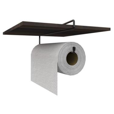 Imagem de Suporte para Papel Toalha Encaixável Plana Store - DiCarlo, Preto