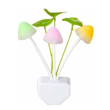 Imagem de 6un Luminária Abajur Infantil Led Cogumelos Sensor Noturno Automático 