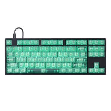 Imagem de DROP + Conjunto de teclas ABS transparente MiTo Keysterine R2 - Hortelã-pimenta - 60%, 65%, 75%, TKL, WKL, 1800, 96 teclas, tamanho completo e mais compatibilidade com teclado Cherry MX Style