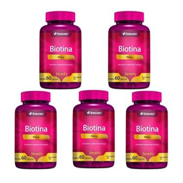Imagem de Kit 5 Biotina 60 Capsulas - Herbamed Beauty