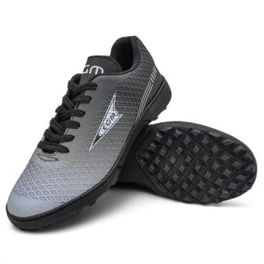 Imagem de Chuteira trava fixa-society-soccer lona soft EGM 557C, Cinza, 44