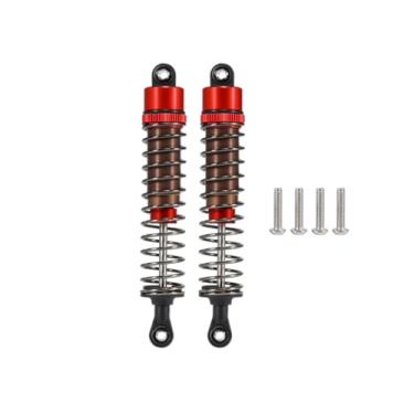 Imagem de YSKMLOLP Choques de carros RC, choques à prova de vazamento de óleo de 52-120 mm para Buggy, Truggy, Touring, Drift Cars e Monster Trucks (2 peças, 110 mm vermelho)