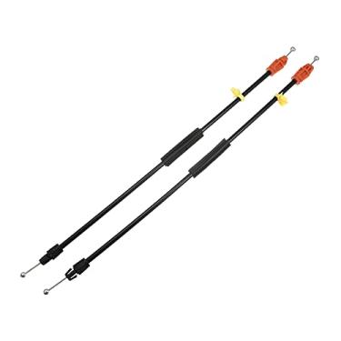 Imagem de X AUTOHAUX 2 peças cabo de liberação de trinco da maçaneta da porta dianteira esquerda direita para Chevrolet Silverado Tahoe para GMC Sierra Yukon 2007-2014 25880301 15940887 cabo de controle de trava de maçaneta da porta LH RH