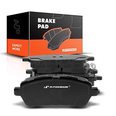 Imagem de A-Premium Conjunto de pastilhas de freio a disco de cerâmica frontal compatível com Ford Fiesta 2011-2013 1,6L, Fiesta 2014-2019 e Mazda 2 2011-2014 1,5L Substituição # P-1454, P1454 Conjunto de 4