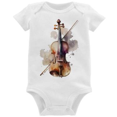 Imagem de Body Bebê Violino - Foca na Moda, Branco, G