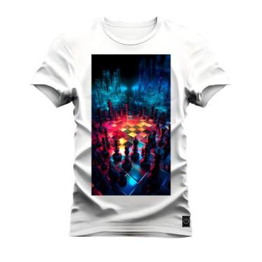 Imagem de Camiseta Plus Size Algodão 30.1 Premium Estampada Xadrez - Nexstar, G4