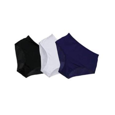 Imagem de Kit com 3 Calças Clássica DeMillus 57850/57851 Microfibra, Sortida, G