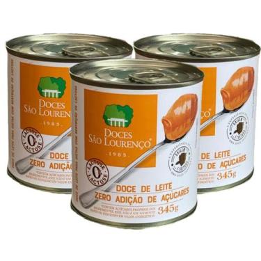 Imagem de Doce de Leite Zero Lactose Zero Açúcar São Lourenço 345g (3x)