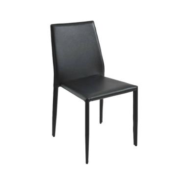 Imagem de Cadeira De Jantar Amanda Pvc Preta Rivatti Kit 6 Unidades