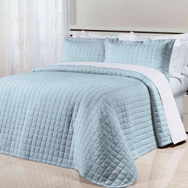 Imagem de Cobre Leito Colcha Casal Queen Glass Tecido Percal 200 Fios Algodão 03