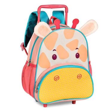 Imagem de Mochila Escolar De Rodinha Girafa Infantil - Clio Pets