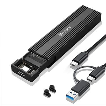 Imagem de Reletech M.2 Ssd Portátil Usb3.1 Tipo C 10Gps Hard Drive Case, Suporta Nvme/Sata Dois Protocolos, Adequado para Macbook Ssd Enclosure Gen 2 (10 Gbps) para Nvme Pci-E M.2 Ssd Case (Preto)