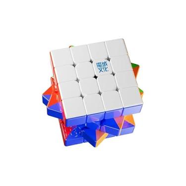 Imagem de Bukefuno MoYu AoSu V7 Tripla Tripla UV 4x4 Cubo Mágico Magnético Moyu AoSu WRM Ball Core V7 Quebra-cabeça 4x4x4 Tripla Tripla UV Pano Mágico 160 Ímãs, Cubo Sem Adesivo Velocidade