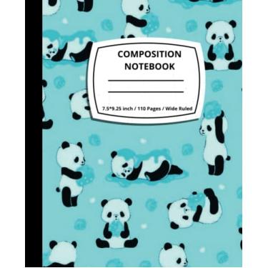Imagem de Composition Notebook Cute Panda Kawaii Wide Ruled : excellent back to school gift for girls, teenagers & adults | School Supplies