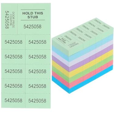 Imagem de Kosiz 504 folhas bilhetes de leilão com 10 números de licitação bilhetes de sorteio para 10 números de licitação silenciosos cesta leilão eventos igreja escola (multicolorido)