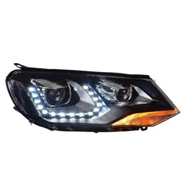 Imagem de Estilo de carro compatível com farol de LED VW Touareg 2011-2015 Touareg LED DRL Hid Option Head Lamp Angel Eye Bi Xenon Beam Acessórios(Headlight Xenon)