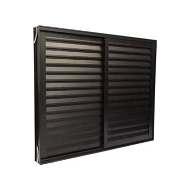 Imagem de Veneziana 3 folhas 1,00x1,50 sem grade no alumínio preto