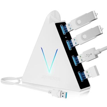 Imagem de JoyReken Hub USB 3.0 de 4 portas, hub USB de dados vertical FlyingVHUB com cabo estendido de 60 cm, para Mac, PC, Xbox One, PS4, PS5, iMac, Surface Pro, XPS, laptop, desktop, pen drive, HDD móvel