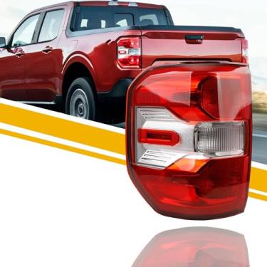 Imagem de Dasbecan Conjunto de luz traseira LED compatível com 2022 2023 2024 Ford Maverick Lariat lanterna traseira esquerda lado do motorista NZ6Z-13405-B