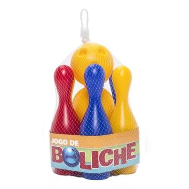 Imagem de Jogo de Boliche Infantil Cardoso 7001 – Kit com 6 Pinos de 25cm e 2 Bolas – Plástico Resistente e Seguro – Brinquedo Educativo e Divertido para Crianças