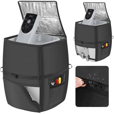 Imagem de bespeur Capa Para Bomba Aquecedora De Banheira De Hidromassagem, Capa Isolante De Filme De Alumínio Oxford 600D À Prova D'Água, Bomba Aquecedora Inflável Para Banheira De Hidromassagem, Fácil Instal