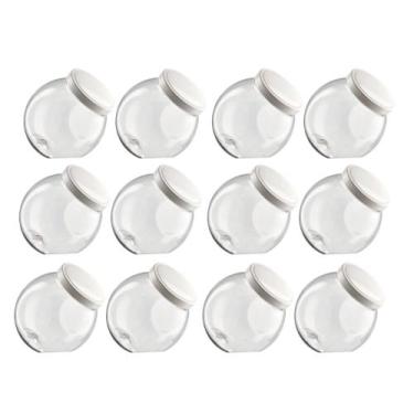 Imagem de Kit 12 Pote Plástico Baleiro 500ml Tampa Rosca Branca Pote Doces Manti