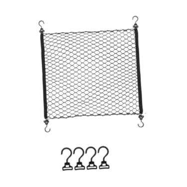 Imagem de Baoblaze Rede de carga, rede de nylon, acessórios fáceis de usar, organizador de malha de armazenamento com 4 ganchos para carrinho de carrinho de praia, Style a