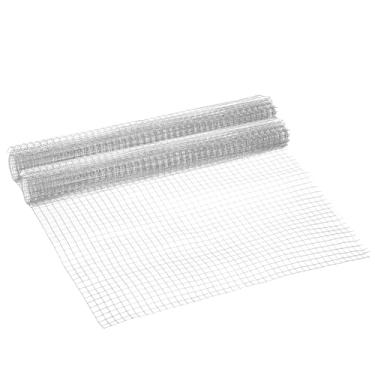 Imagem de PATIKIL Pano de hardware 40 cm x 3 m, 2 rolos 1/3" (9 mm) calibre 20 soldado 304 aço inoxidável malha de arame cerca de tela de arame para animais de jardim cerca de frango esgrima coelho