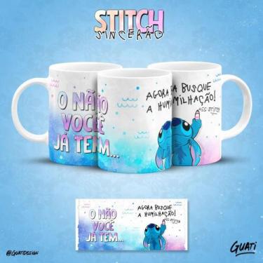 Imagem de Caneca do Stitch Sincero frases que toda pessoa irônica tem! - Pammy S