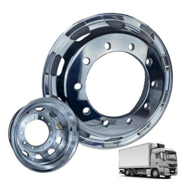 Imagem de Roda de Alumínio Auto-Brilho BZ pol. Ext Furo Quadrado P/Caminhão