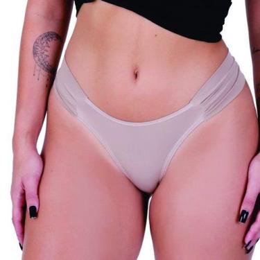 Imagem de Calcinha Fio Dental Dupla Feminina Clamar em Microfibra 2180, GG, Choc