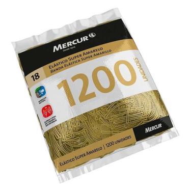 Imagem de Elástico Dinheiro Liguinha Super Amarelo 18 Mercur 1200 Unid