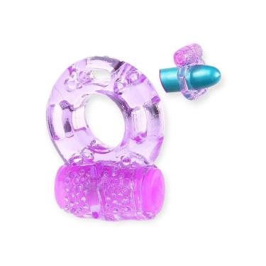 Imagem de Anel Peniano Com Cápsula Vibratória Si Roxo