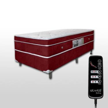Imagem de Colchão Solteiro Espuma D33 0,88x1,88 m Com Massageador Base box Cor V