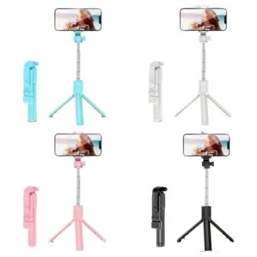 Imagem de Bastão Pau de selfie Tripé Retrátil Com Luz LED Controle Bluetooth Celular(cor aleatoria)