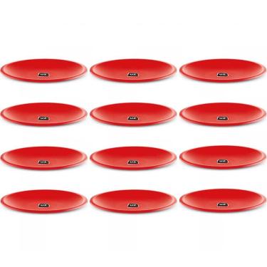 Imagem de 12 Pratos Plásticos Bandejas Servir 26cm UZ Lancherias Eventos Redondos Buffet