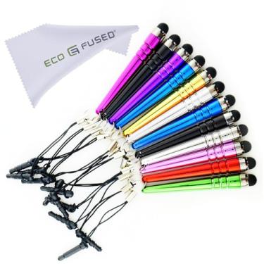 Imagem de Pacote com 12 canetas Stylus com conector de conector de 3,5 mm da Stylus - Compatível com todos os dispositivos capacitivos de tela sensível ao toque - Para iPad, iPhone, telefones Samsung, tablets, tablets Android e mais