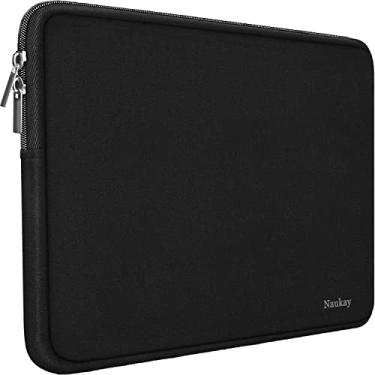 Imagem de Capa para laptop de 17 polegadas, capa de laptop de neoprene resistente de 43 cm a 17,3 polegadas / capa de bolso para notebook / pasta para tablet compatível com Asus/Dell/Fujitsu/HP/Sony/Acer - (Preta)