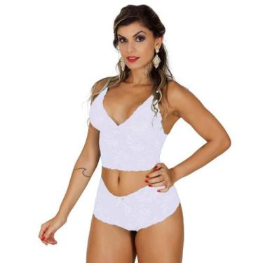 Imagem de Conjunto Sem Bojo Rendado Vamp Calesson Cropped Sensual Lingerie Linha