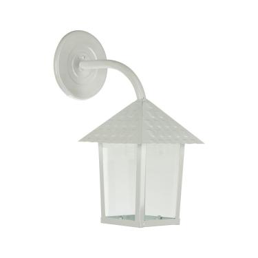 Imagem de Arandela Blumenau Colonial Quadrada Vidro Liso E27 Bivolt Branco