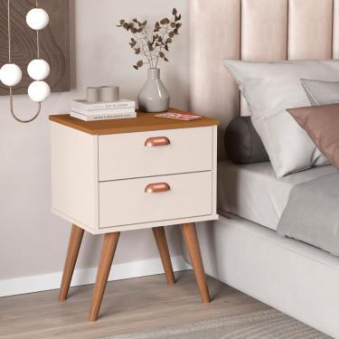 Imagem de Mesa Apoio 2 Gavetas Lanciano Off White Nature