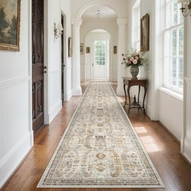 Imagem de Madane Tapete de corredor 7,5 x 50,8 cm – Tapete extralongo para corredores 6 m, antiderrapante, resistente a manchas, corredor para sala de estar, quarto, 6 metros, envelhecido, tapete para cozinha