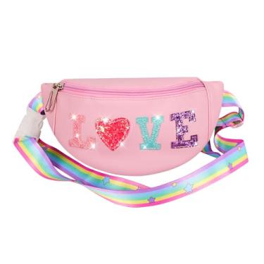 Imagem de Pochete bolsa de cinto, bolsas transversais para mulheres, presentes de aniversário para 4, 5, 6, 7, 8, 9 e 10 anos, bolsas de aniversário para meninas, adolescentes, coisas fofas, pochete para