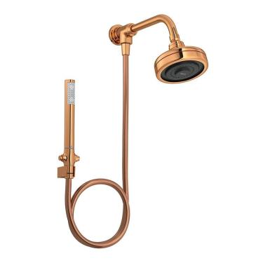 Imagem de Chuveiro Deca Acqua Plus 1990.GLRD.STDKIT.N de Parede com Desviador Red Gold