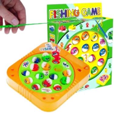 Imagem de Brinquedo Pega Peixe Pesca Jogo Pescaria Grande A Pilha - SDV Smart