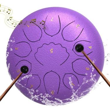 Imagem de Tambor de língua de aço MENGBEI 8 polegadas 11 notas com acessórios