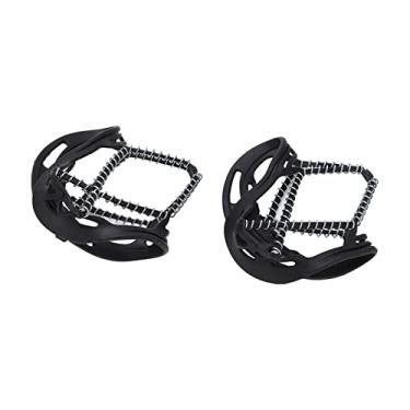 Imagem de Gasta de neve de gelo chuteiras de tração Crampões de deslizamento para sapatos Botas de inverno Andar ao ar livre escalada neve tocando gelo pesca de silicone aço inoxidável 2pcs